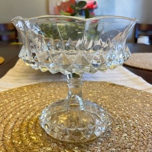 Vintage Tall Crystal Bowl